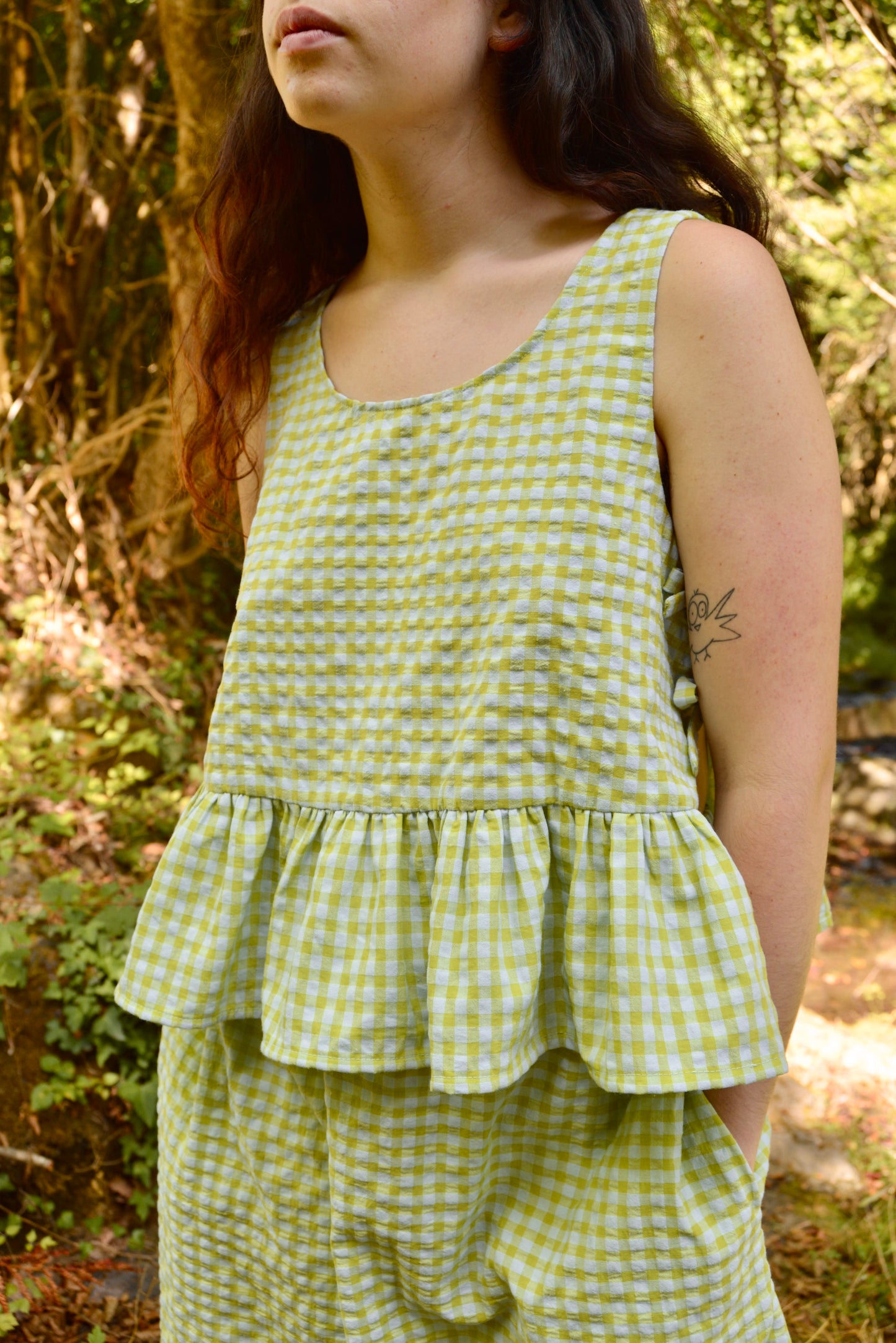 Blusa Volante cuadros vichy